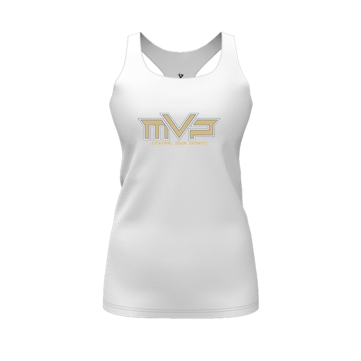 [CUS-DFW-RCBK-PER-WHT-FYS-LOGO1] Racerback Tank Top (Female Youth S, White, Logo 1)