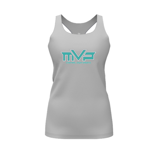 [FT0TRBGY-FYS-LOGO2] Decker Racerback Tank Top (Female Youth S, Gray, Logo 2)