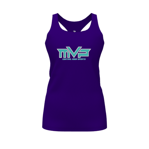 [FT0TRBPP-FYS-LOGO2] Decker Racerback Tank Top (Female Youth S, Purple, Logo 2)