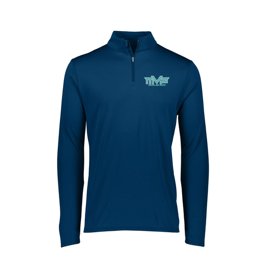 [FTLQFLNV-FAXS-LOGO2] Decker Women's Flex-Lite 1/4 Zip Shirt (Female Adult XS, Navy, Logo 2)
