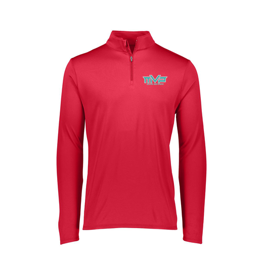 [FTLQFLRD-FAXS-LOGO2] Decker Women's Flex-Lite 1/4 Zip Shirt (Female Adult XS, Red, Logo 2)