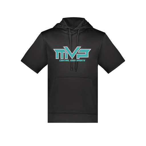 [6871.080.S-LOGO2] Men's Dri Fit Short Sleeve Hoodie (Adult S, Black, Logo 2)