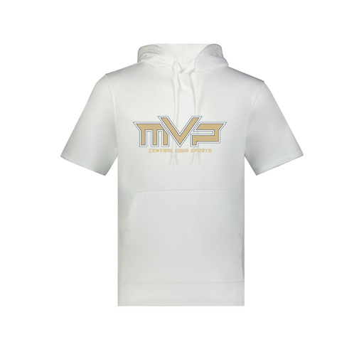 [6871.005.S-LOGO1] Men's Dri Fit Short Sleeve Hoodie (Adult S, White, Logo 1)