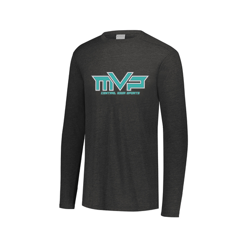 [FTLCUBBK-AXS-LOGO2] Decker Men's Tri-Blend T-Shirt - Long Sleeve (Adult XS, Black, Logo 2)