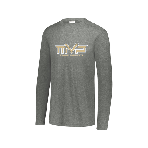 [FTLCUBGY-AXS-LOGO1] Decker Men's Tri-Blend T-Shirt - Long Sleeve (Adult XS, Gray, Logo 1)