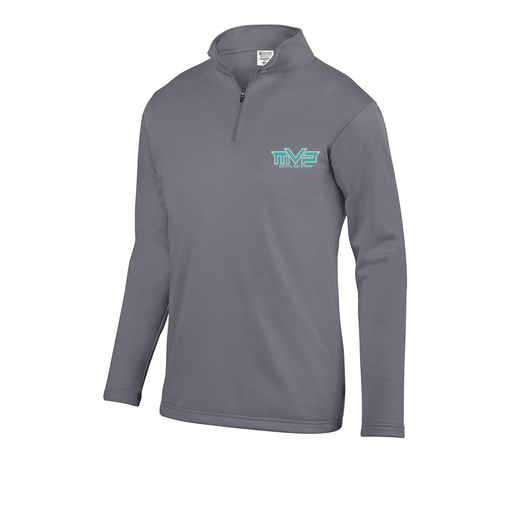 [FOLQFFGY-AS-LOGO2] Decker Men's FlexFleece 1/4 Zip (Adult S, Gray, Logo 2)