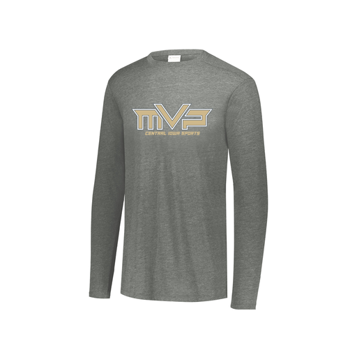 [FTLCUBGY-YS-LOGO1] Decker Youth Tri-Blend T-Shirt - Long Sleeve (Youth S, Gray, Logo 1)