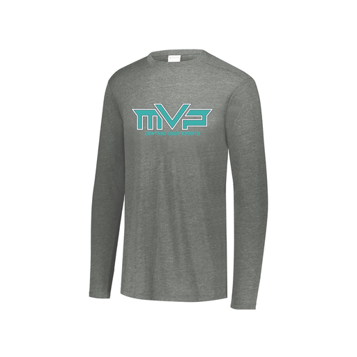 [FTLCUBGY-YS-LOGO2] Decker Youth Tri-Blend T-Shirt - Long Sleeve (Youth S, Gray, Logo 2)