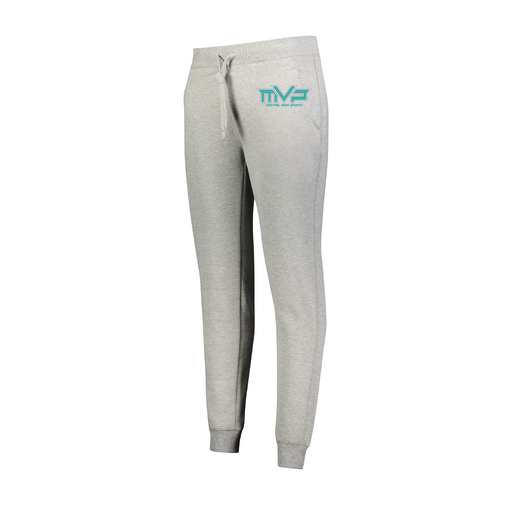 [229748.017.XS-LOGO2] Ladies 60/40 Fleece Jogger (Female Adult XS, Silver, Logo 2)